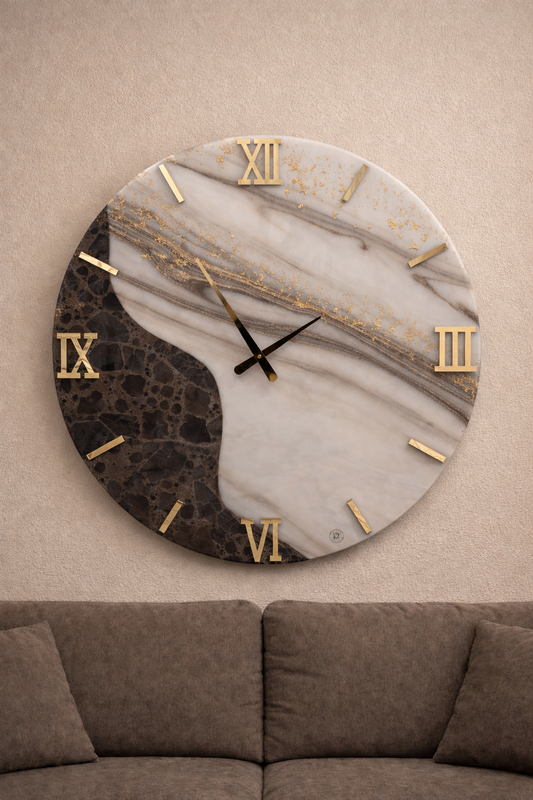 Orologio da parete effetto marmo Indomable design moderno