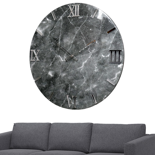 Orologio da parete effetto marmo Alaska design moderno