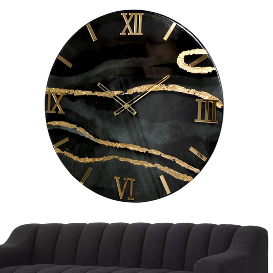 Orologio da parete effetto marmo Amuleto design moderno